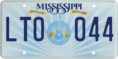 MS license plate LTO044