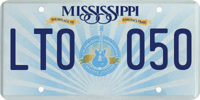 MS license plate LTO050