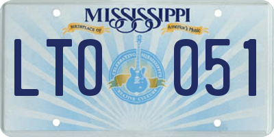MS license plate LTO051