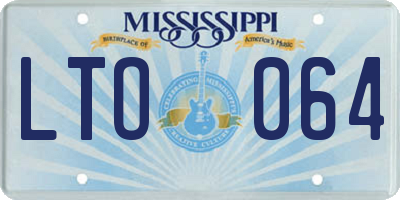 MS license plate LTO064