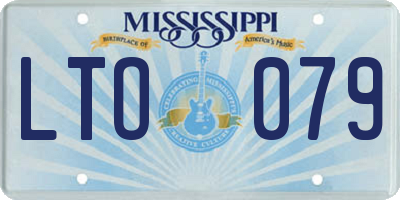 MS license plate LTO079