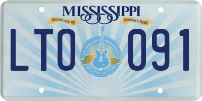 MS license plate LTO091