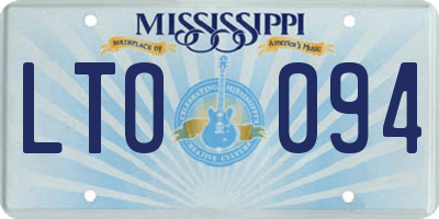MS license plate LTO094