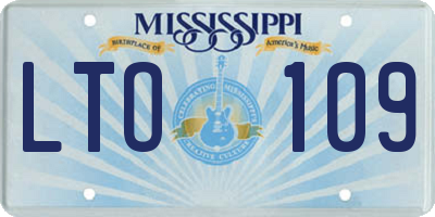MS license plate LTO109