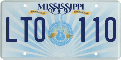 MS license plate LTO110