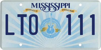 MS license plate LTO111