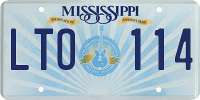 MS license plate LTO114