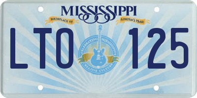 MS license plate LTO125
