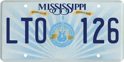 MS license plate LTO126