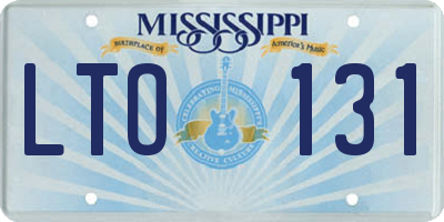 MS license plate LTO131