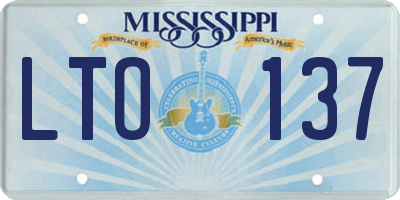 MS license plate LTO137