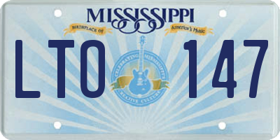 MS license plate LTO147