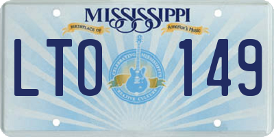MS license plate LTO149