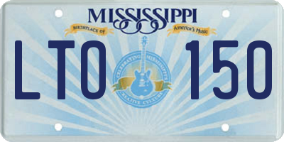 MS license plate LTO150