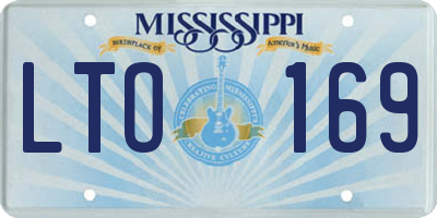 MS license plate LTO169