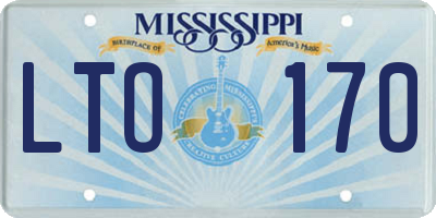 MS license plate LTO170