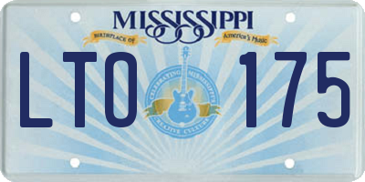 MS license plate LTO175