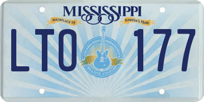 MS license plate LTO177