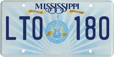MS license plate LTO180