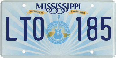 MS license plate LTO185