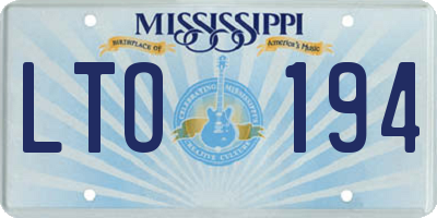 MS license plate LTO194