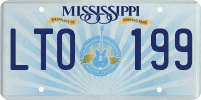 MS license plate LTO199
