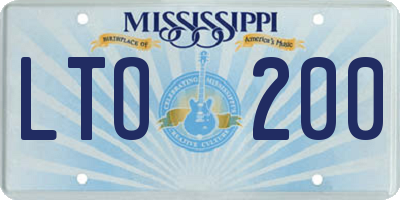 MS license plate LTO200