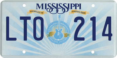 MS license plate LTO214