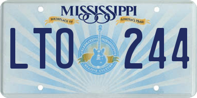 MS license plate LTO244