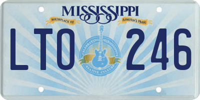MS license plate LTO246