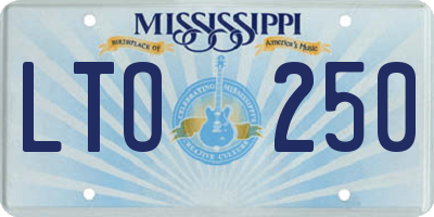 MS license plate LTO250