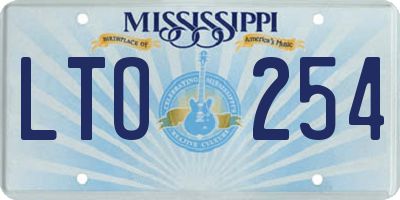 MS license plate LTO254