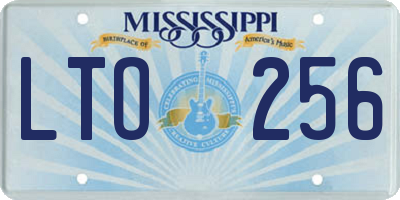 MS license plate LTO256