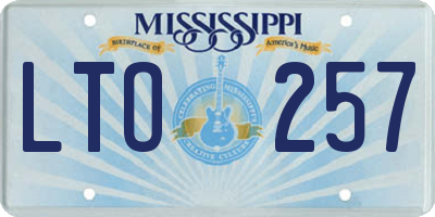 MS license plate LTO257