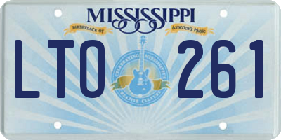 MS license plate LTO261