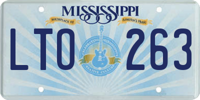 MS license plate LTO263
