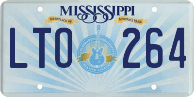 MS license plate LTO264