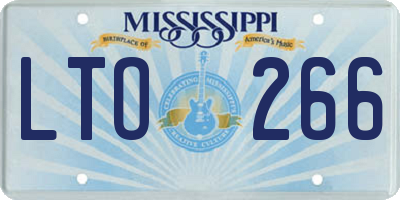 MS license plate LTO266
