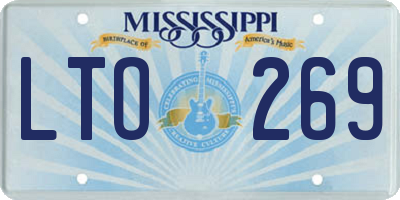 MS license plate LTO269
