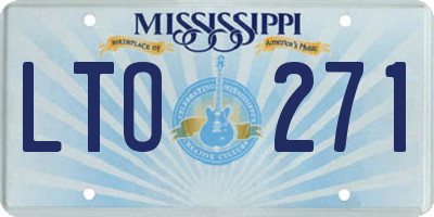 MS license plate LTO271