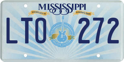 MS license plate LTO272