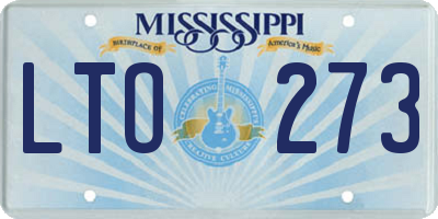 MS license plate LTO273