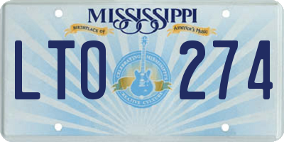 MS license plate LTO274