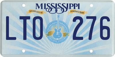 MS license plate LTO276