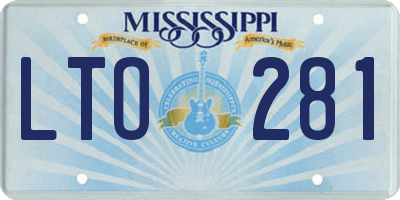 MS license plate LTO281