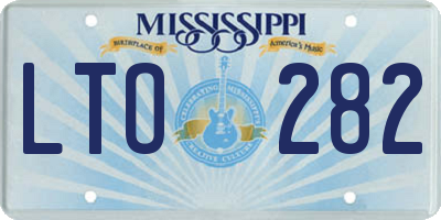 MS license plate LTO282