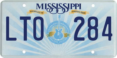 MS license plate LTO284