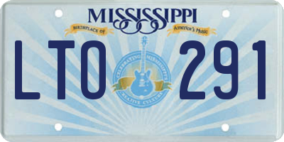 MS license plate LTO291