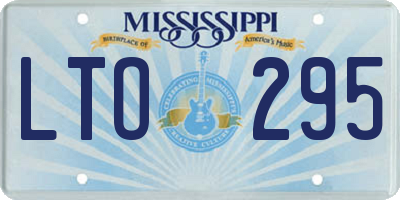 MS license plate LTO295