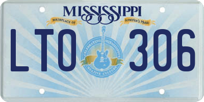 MS license plate LTO306